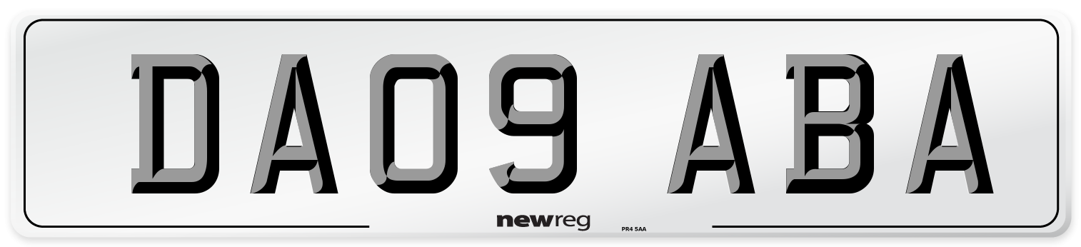 DA09 ABA Number Plate from New Reg